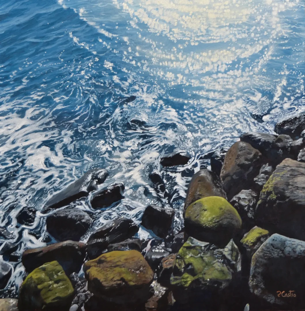 Brisa y Sal, Candelaria-acrílico sobre tabla entelada-50x50 cm