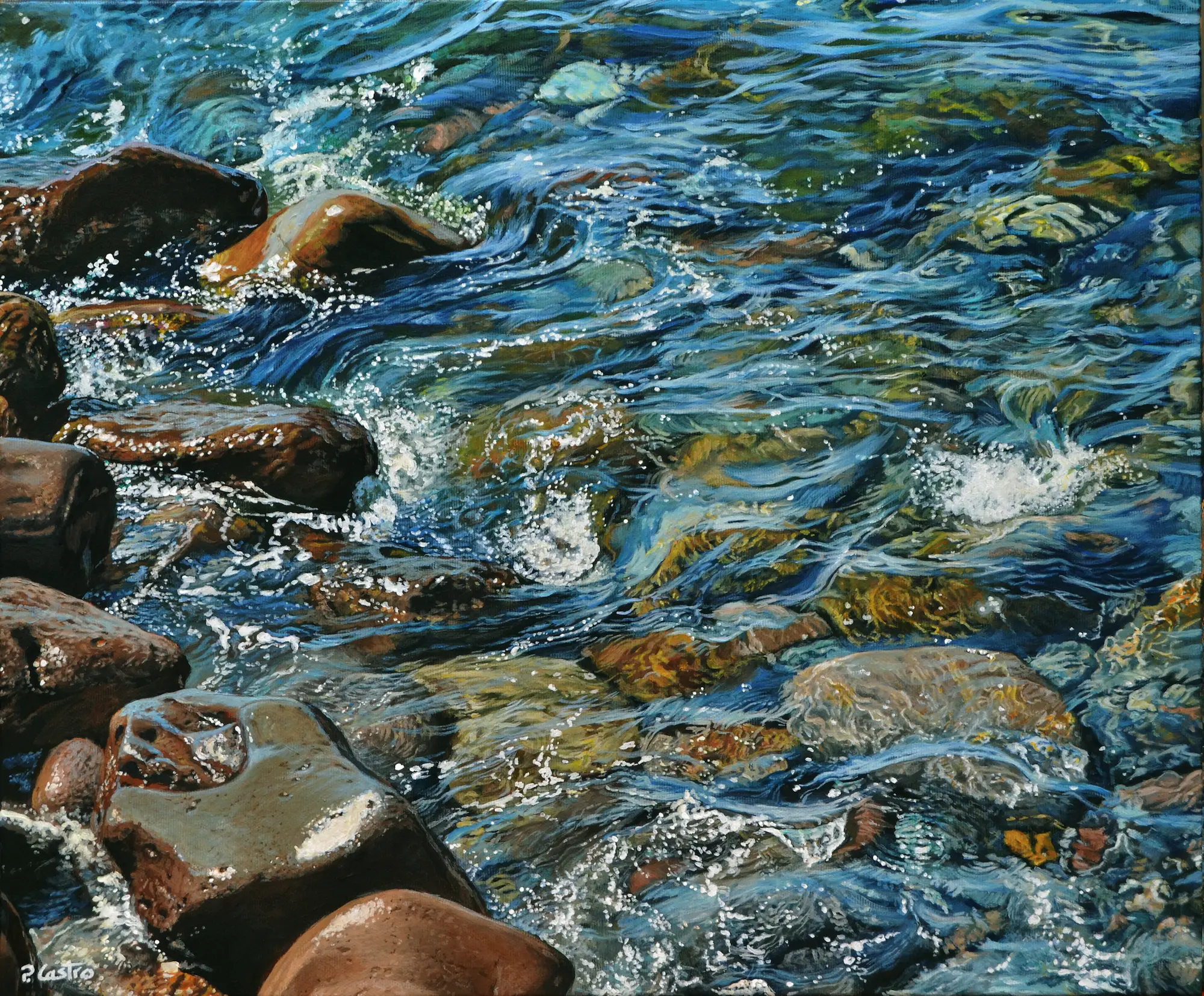 Proceso Creativo de "Transparencia" - Acrílico sobre lienzo - 55x46cm
