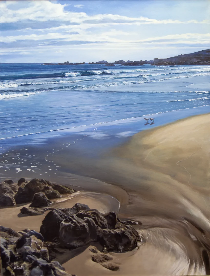 Playa Grande, Porís de Abona - Acrílico sobre lienzo - 120x90 cm. Obra de Pedro Castro.